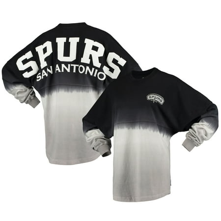 San Antonio Spurs Fanatics Branded Women's Spirit Jersey Classic Long Sleeve T-Shirt - Black/Gray - 2XL
