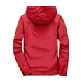 thumbnail image 5 of Men's Summer Light Solid Color Outdoor Loose Large Size Sun Protective Clothing Windbreaker Jacket for Spring and Fall Adventures, Hiking, and Casual Outings,Red,3XL, 5 of 7