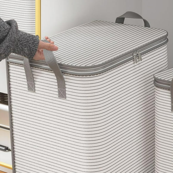 Boovnll Clothes Storage, 250L Large Capacity Foldable Storage Bags with Reinforced Handles for Bedroom, Clothing, Blankets, Comforters Clothes Organizer, Storage and Organization