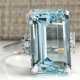 thumbnail image 3 of Vintage Women 925 Aquamarine Ring Zirconia Ring Wedding Jewelry Gift Size 5-12, 3 of 9