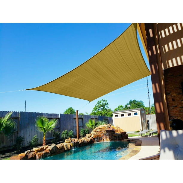 SUNNY GUARD Shade Sail 6.5/13/9.10/19.5/16/8/12FT Rectangular UV