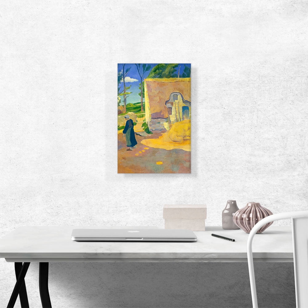 ARTCANVAS Farmhouse at Le Pouldu 1890 Canvas Art Print by Paul Serusier - Size: 18" x 12" (1.50" Deep)