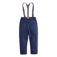 thumbnail image 2 of StylesILove Toddler Little Boy Classic Chino Pants with Suspenders (Navy, 120/5-6 Years), 2 of 3