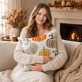 thumbnail image 5 of Decorative Pillow Cover Embroidered Pastel Pumpkin Decor for Fall Decor Harvest Decor Home Decor Pumpkin Accent Pillow Cover for Sofa, 5 of 9