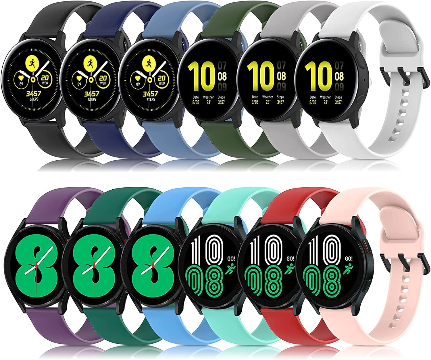 12 Pack Compatible with Samsung Active 2 Watch Bands 40mm 44mm/Active1