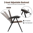 thumbnail image 2 of GVN 4 Pieces Folding Dining Chairs with Steel Armrests and Sling Back, Outdoor Furniture Chairs for Backyard, Porch, Garden, Poolside, 2 of 9