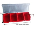 thumbnail image 2 of 4 Pcs Screw Organizers and Storage Bins with Locks Plastic Hardware Organizer Box with Compartment Bolt Organizer Red, 2 of 8
