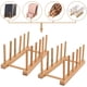 thumbnail image 4 of Escurreplatos de bambú, solución de almacenamiento multifuncional para organizar gabinetes de cocina, tamaño compacto, bambú resistente, fácil de limpiar, diseño ajustable para diversas necesidades, 4 of 5