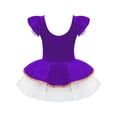 thumbnail image 2 of MSemis Kids Girls Ballet Dance Mesh Tutu Dress Circus Ringmaster Costume Cosplay Dress Up Purple-A 16, 2 of 6