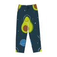 thumbnail image 6 of Uemuo Avocado in Space Pattern Women's Wide Leg Palazzo Lounge Pants with Pockets Light Weight Loose Comfy Casual Pajama Pants-, 6 of 9