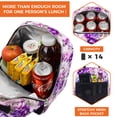 thumbnail image 4 of OPUX Insulated Flower Lunch Box for Girls Boys, Leakproof Lunch Bag for Kids Teens, Reusable Lunch Pail Cooler Tote for Work Women Adults, Back to School Gift, Backpack Shape Lunchbox, Floral Purple, 4 of 7