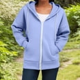 thumbnail image 2 of Godom Zip Up Hoodies Oversized Fall Sweatshirts 2025 Drawstring Zipper Hoodie Casual Loose Fit Long Sleeve Sweatshirt, 2 of 7