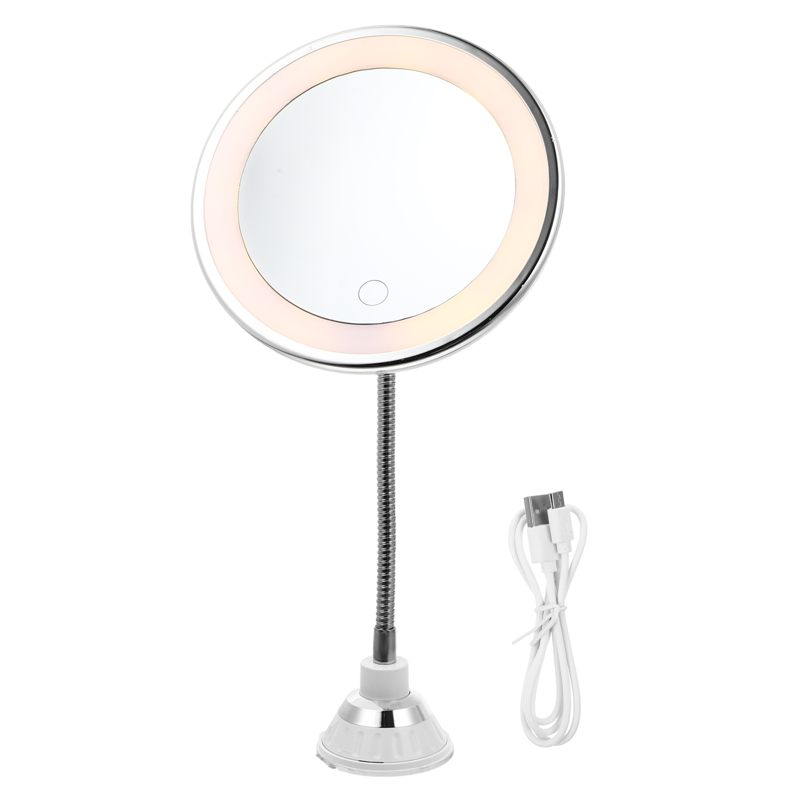 1PC Makeup Mirror with Light Sucker 10x Magnification Tricolor Makeup