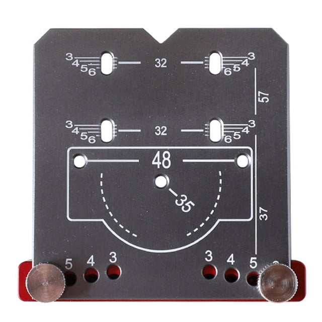 Plantilla de Bisagra de 35 mm para Puertas Gabinetes, Plantilla Orificio para Bisagra Oculta, Guía de Broca de Aleación de Aluminio, Herramienta Localizadora para Carpintería, A