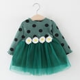 thumbnail image 1 of NEW Spring Dress Baby Long-Sleeved Polka Dot Daisy Flower Cotton Children Clothes Floral Skirtpink24M-90CM He Qiyong unisex, 1 of 1