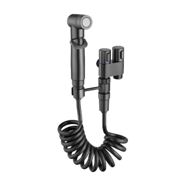 Lipstore Bidet Bathroom Toilet Bidet Attachment Set Adjustable Water Pressure Jet Gray