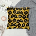 thumbnail image 2 of HENGT Golden Royal Crown Pattern Black Throw Pillow Covers Square Pillowcase Fashion Home Decoration Case for Living Room Sofa Couch Bed Pillowcases, 2 of 5