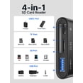 thumbnail image 2 of Lector de tarjetas SD USB-C JSAUX 4 en 1 con USB 3.0 y puerto de carga, 2 of 7