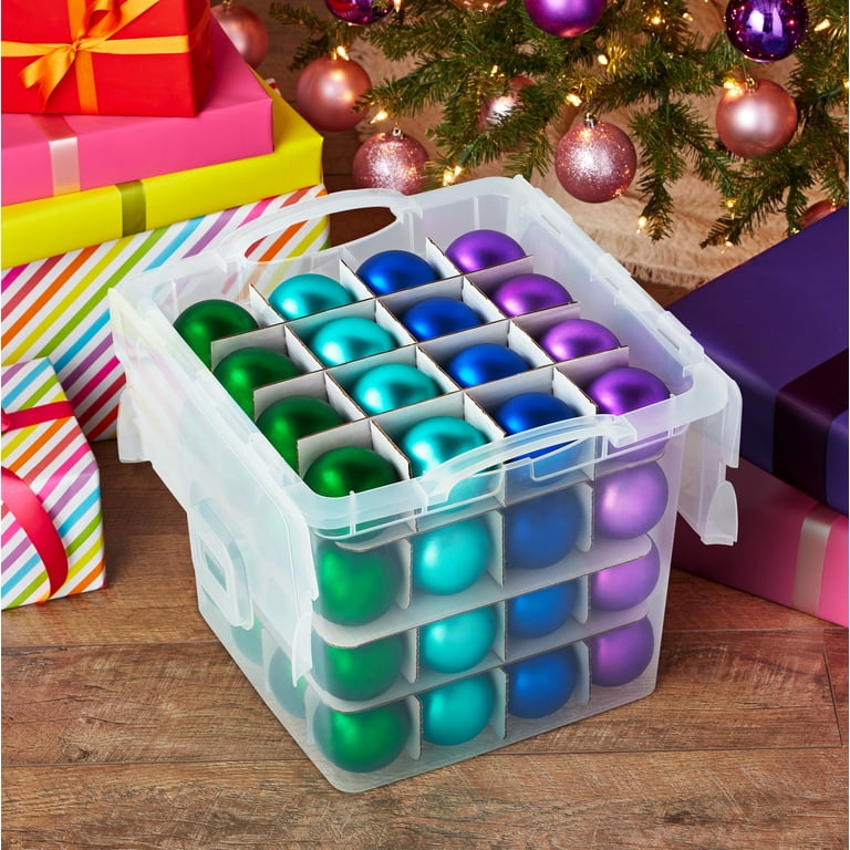The Home Edit Ornament Organizer Box, Holds up to 64 Ornaments 