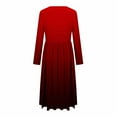 thumbnail image 6 of Ygbgbb Dresses for Women 2026 Spring Dress Lightweight Summer Loose Maxi Dress Casual Long Sleeve V Neck Dress Out Go Dress Wine XXL, 6 of 6