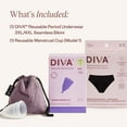 thumbnail image 2 of DIVA Reusable Period Underwear - Black Bikini 3XL -4XL + DIVA Cup Model 1, 2 of 7