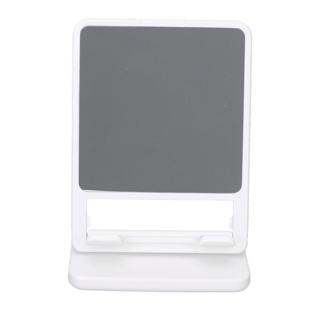 Soporte para teléfono móvil de escritorio con dos varillas plegables para iPhone, tableta, teléfono inteligente para transmisión en vivo y grabación, color blanco