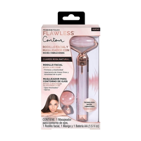 Rodillo y Masajeador Facial Flawless Finsihing Touch Rosa