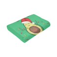 thumbnail image 6 of Kll Fleece Blanket Plush Throw Blanket Avocado Merry Christmas,Soft Fuzzy Cozy Flannel Blanket For Couch Sofa Bed.(50"X40"), 6 of 9