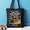 Black, variant on Can I Pet That Dog Retro Tote Bag, Meme Humor