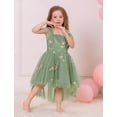 thumbnail image 6 of IBTOM CASTLE Toddler Baby Girls Birthday Party Dress Butterfly Embroidery Princess Tulle Tutu Wedding Pageant Evening Prom Ball Gown 2-3 Years Green Flower, 6 of 8