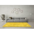 thumbnail image 3 of Ahgly Company Machine Washable Indoor Rectangle Abstract Yellow Modern Area Rugs, 6' x 9', 3 of 4