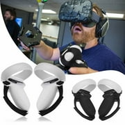 زوج من Oculus Quest 2 الملحقات VR Controller Strap Grip Cover for Oculus Quest 2 قابل للتعديل مقبض مريح سيليكون ناعم