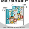 thumbnail image 4 of Welcome Summer Gnome Pool Small Decorative Garden Flag, Swimming Beach Coastal Sea Yard Lawn Outside Decor, Seasonal Burlap Outdoor Home Decoration Double Sided 12.5 x 18, 4 of 6