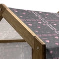 thumbnail image 5 of Pink and Grey Pet House, Spring Butterflies Flower Leaves Inspiration Season Concept Print, Outdoor & Indoor Portable Dog Kennel with Pillow and Cover, 5 Sizes, Charcoal Grey Pink, by Ambesonne, 5 of 5