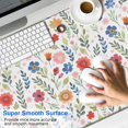 thumbnail image 2 of Long Mouse Pads for Desk,Pioneer Flower Floral Print Pattern Desk Mats on Top Of Desks, Desk Mouse Pad Extra Large with 3mm Non-Slip Base and Stitched Edge for Gaming,Office,Work,Home 47.3"x23.6", 2 of 6