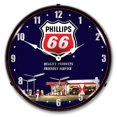 thumbnail image 1 of PH661903890 Phillips 66 Gasolinera 1 reloj - Fabricado en EE.UU. Collectible Sign & Clock PH661903890, 1 of 2