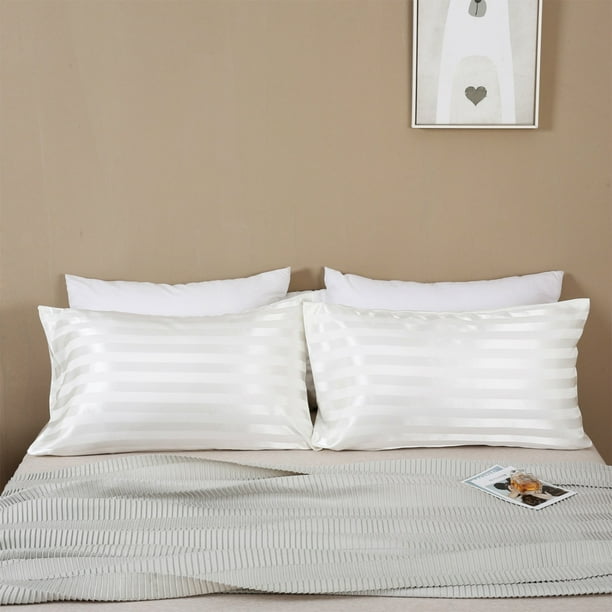 Funda de almohada de satén de seda con emulación de piezas, cómoda funda de almohada para cama, fundas de almohada de belleza capilar, funda de almohada de seda