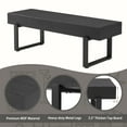 thumbnail image 3 of 59" Wood Bench for Bedroom End of Bed, Farmhouse Indoor Kitchen Table Benches,Versatile Modern Shoe Bench for Entryway, Black, 3 of 9