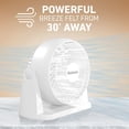 thumbnail image 6 of Holmes Blizzard 8 Inch Air Circulator Fan 3 Speed High Velocity Table Desk Fan White, 6 of 9