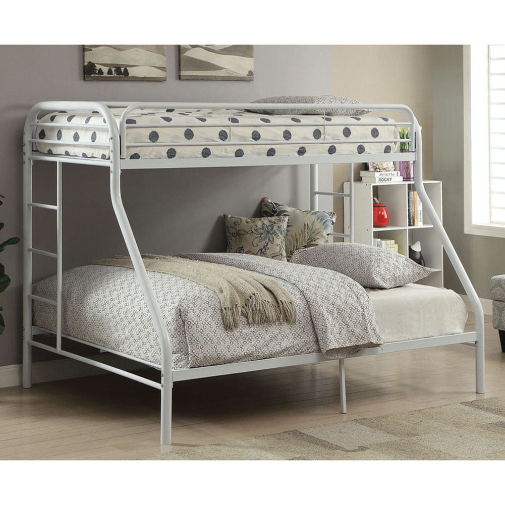 white twin over queen bunk bed