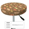 thumbnail image 4 of Fotbe Armadillo Floral 1 Stool Covers Round,Waterproof Round Bar Stool Covers Bar Chair Covers Washable Stool Cushion Slipcover for 12-14 Inch Chair-12 inch, 4 of 7