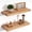 Natural-Flat Edge, 20inch, 2Packs, variant on Floating Shelves For Wall Decor  8" Deep Rustic Solid Elm Wood Mounted With Invisible Bracket Living Room Bathroom Bedroom Kitchen 20 Inch Set Of 2