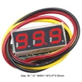 thumbnail image 2 of Voltímetro 3 cables Probador de voltaje digital 0-100V 0.28 pulgadas Mini DC Rojo, 2 of 4