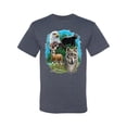 thumbnail image 2 of Eagle Bear Deer and Wolf Wildlife Americana / American Pride Men's Graphic T-Shirt, Vintage Heather Blue, 3XL, 2 of 3