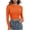 Orange, variant on UYISJ Women's Crew Neck Long Sleeve Ribbed Knitted Trendy Fall Crop Tops Casual Basic Pullover Solid Color Slim Fit Shirts Pink S