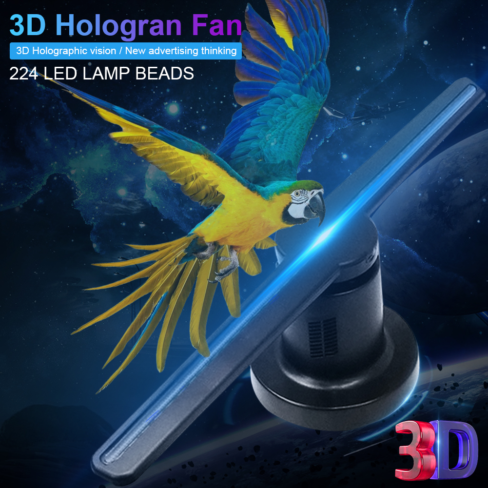 3D Hologram Fan with WiFi High Resolution Holographic Video Projector for Festival Christmas
