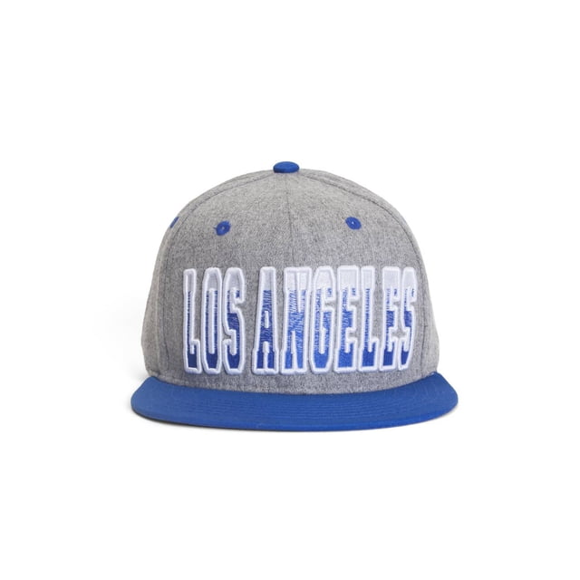 Los Angeles Snapback 2 Tons Gris Chiné/royal avec Script Gradiant