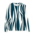 thumbnail image 5 of Leesechin Women's Juniors Clothing Round Neck Loose Tops Casual Print T-Shirts Long Sleeve Blouse in Clearance, 5 of 5
