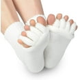 thumbnail image 3 of Toe Alignment Five Toe Socks Comfy Soft Toes Separator Spacer Stretch Tendon Pain Relief,Yoga Sport Socks (3 Pairs), 3 of 4