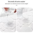 thumbnail image 5 of Bailu Memory Foam Bath Mat Pebble Bathroom Rug Super Absorbent Machine Washable Bathroom Rug (20x32, White), 5 of 7